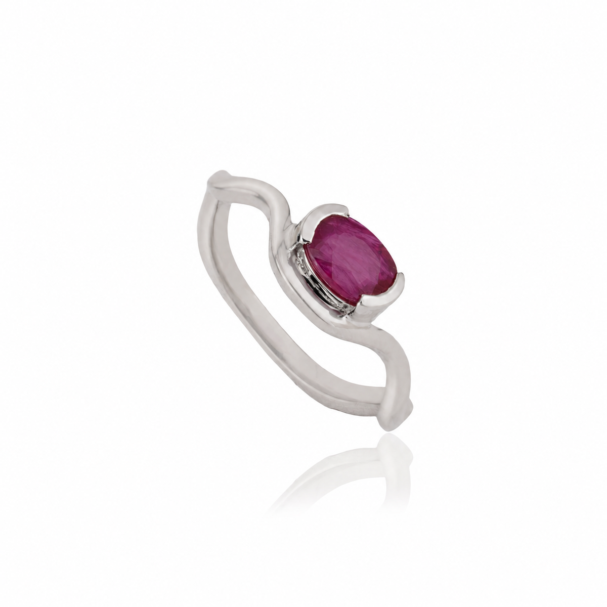 Ruby Gold Wave Ring