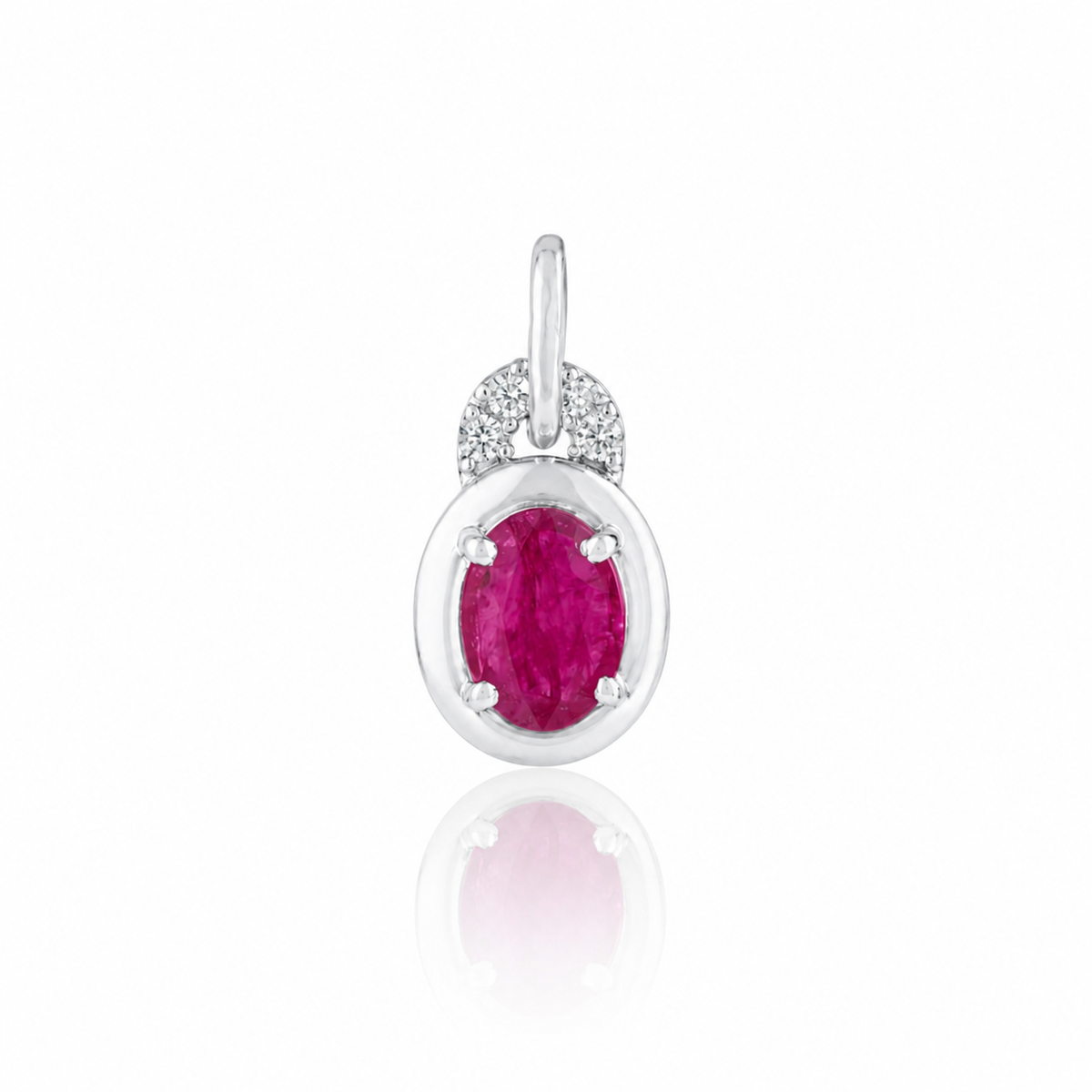 Ruby Pendant with Diamonds