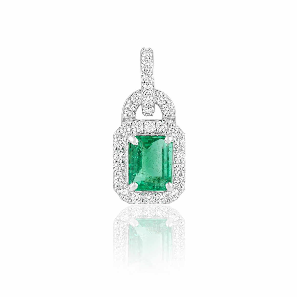 Emerald Diamond Pendant