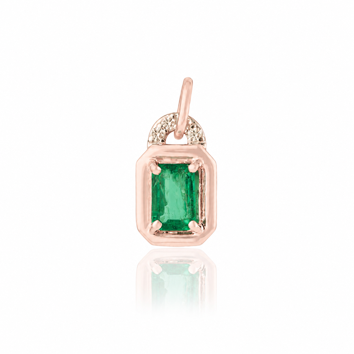 Emerald Diamond Pendant Necklace