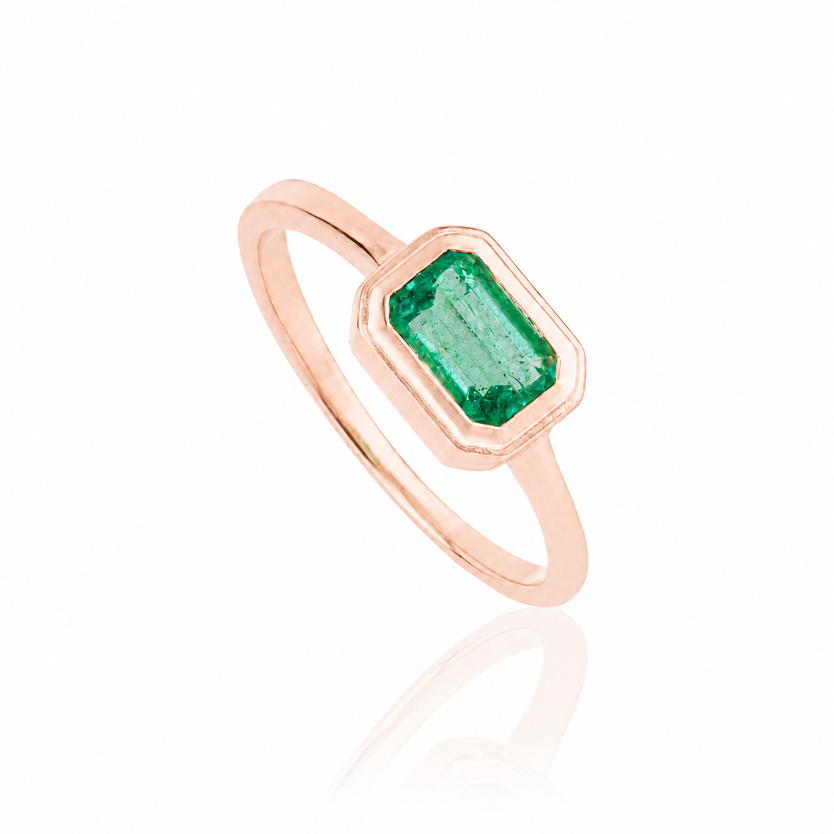 Emerald Bezel Ring