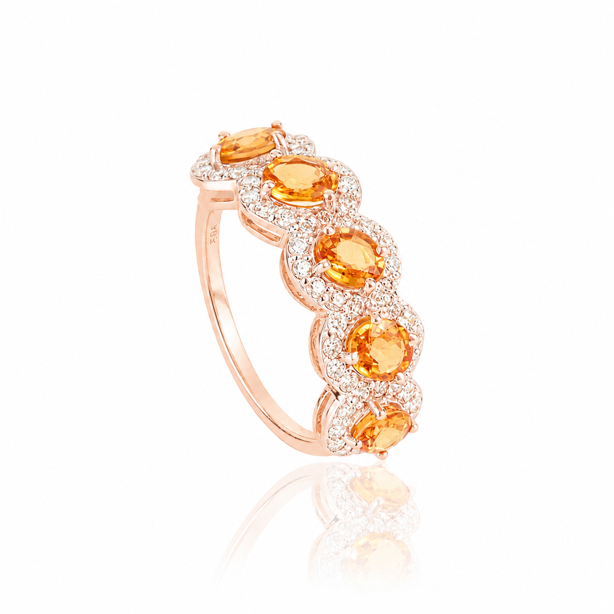 Yellow Sapphire & Diamond Ring