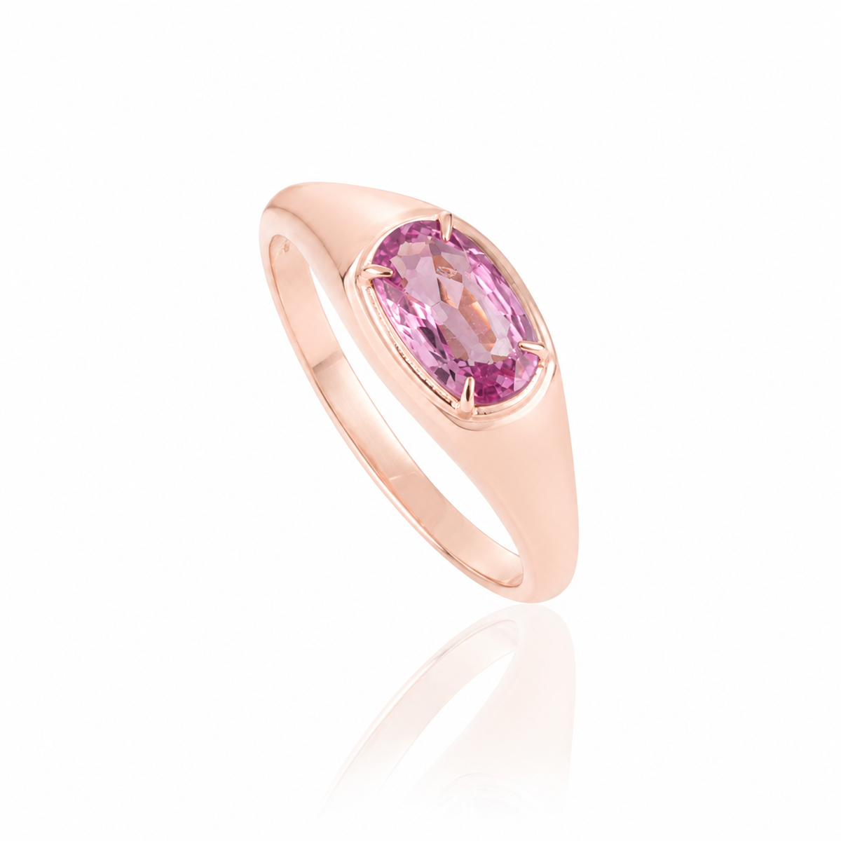 Pink Sapphire Signet Ring