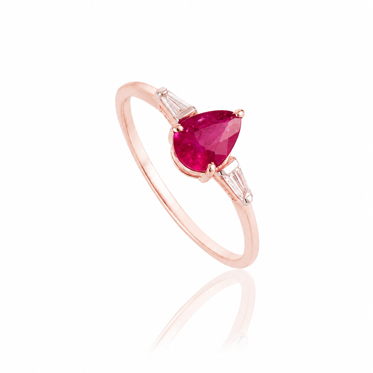 Ruby Pear Shaped Ring