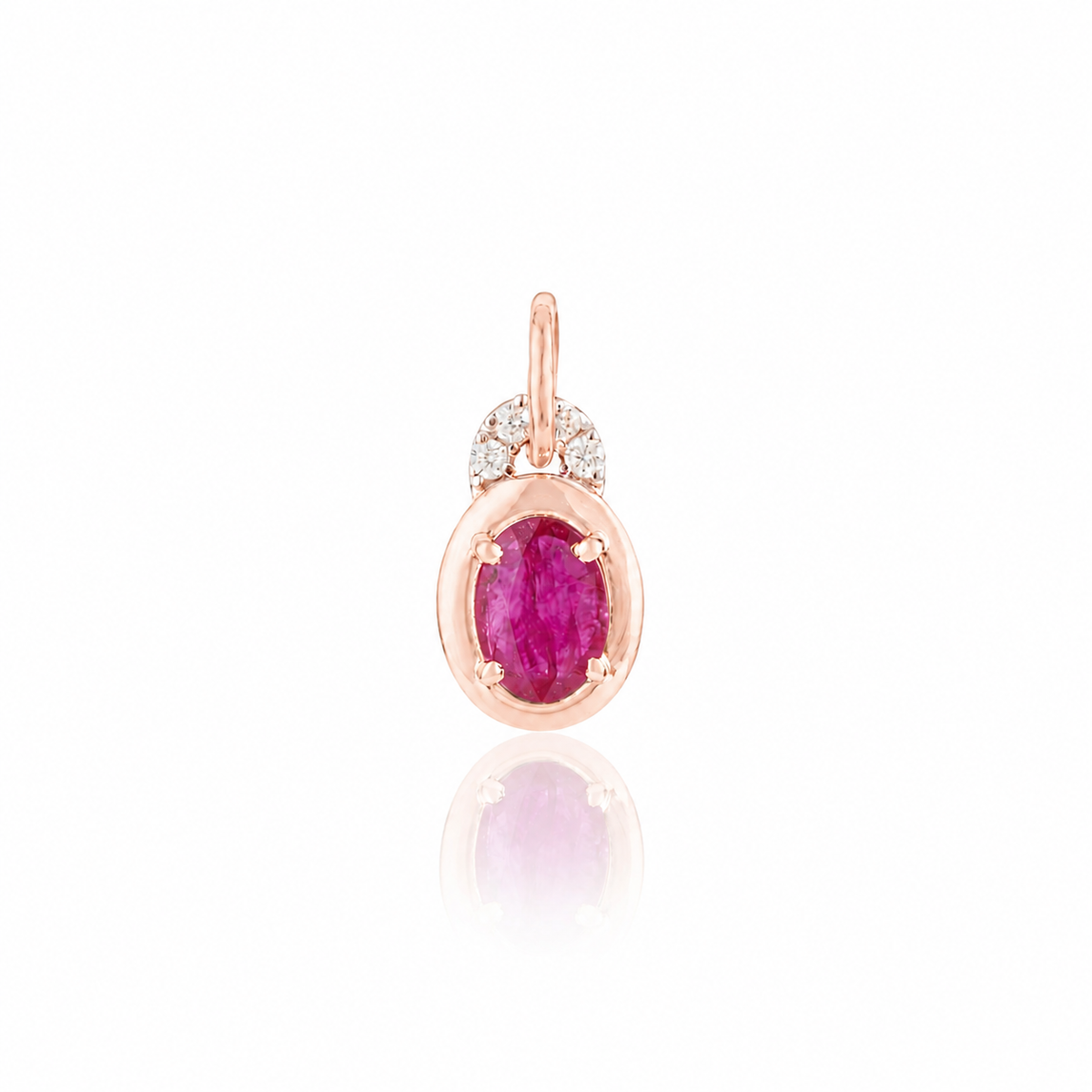 Ruby Pendant with Diamonds