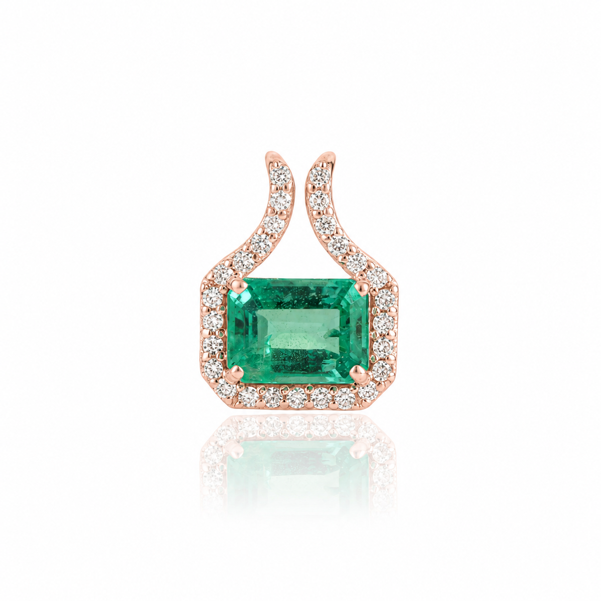 Emerald Diamond Pendant