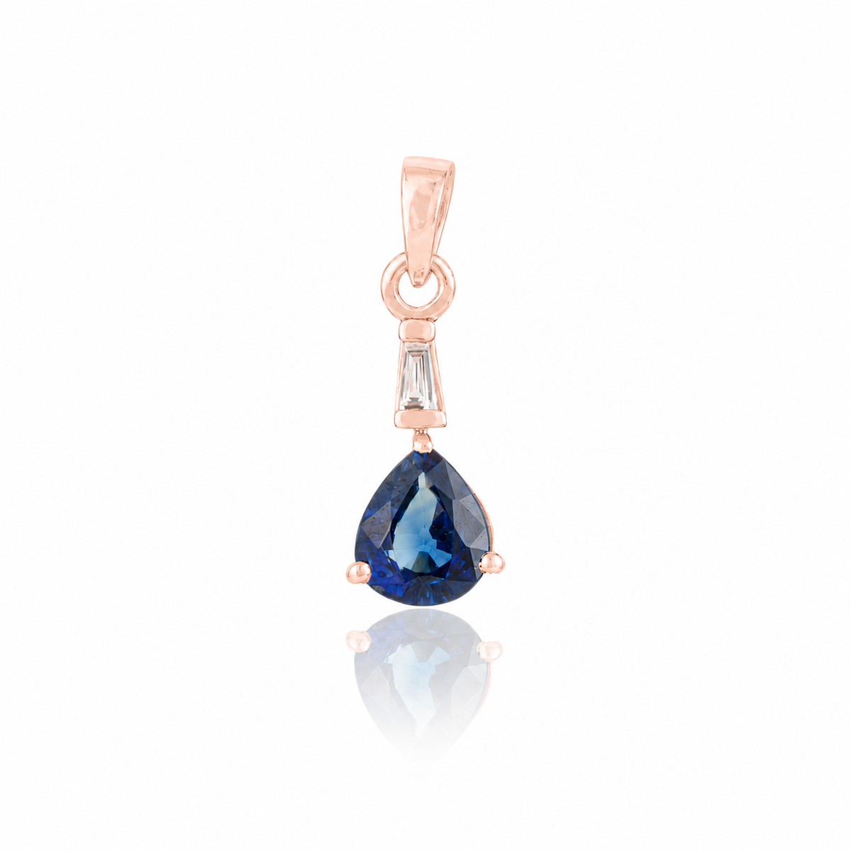 Blue Sapphire Diamond Pendant