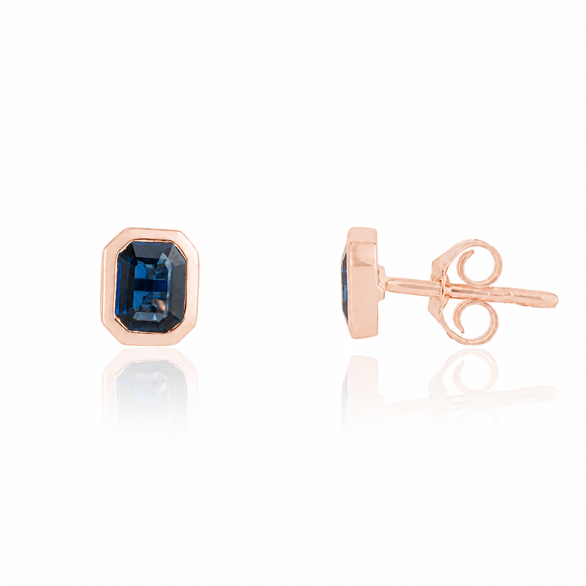 Blue Sapphire Stud Earring