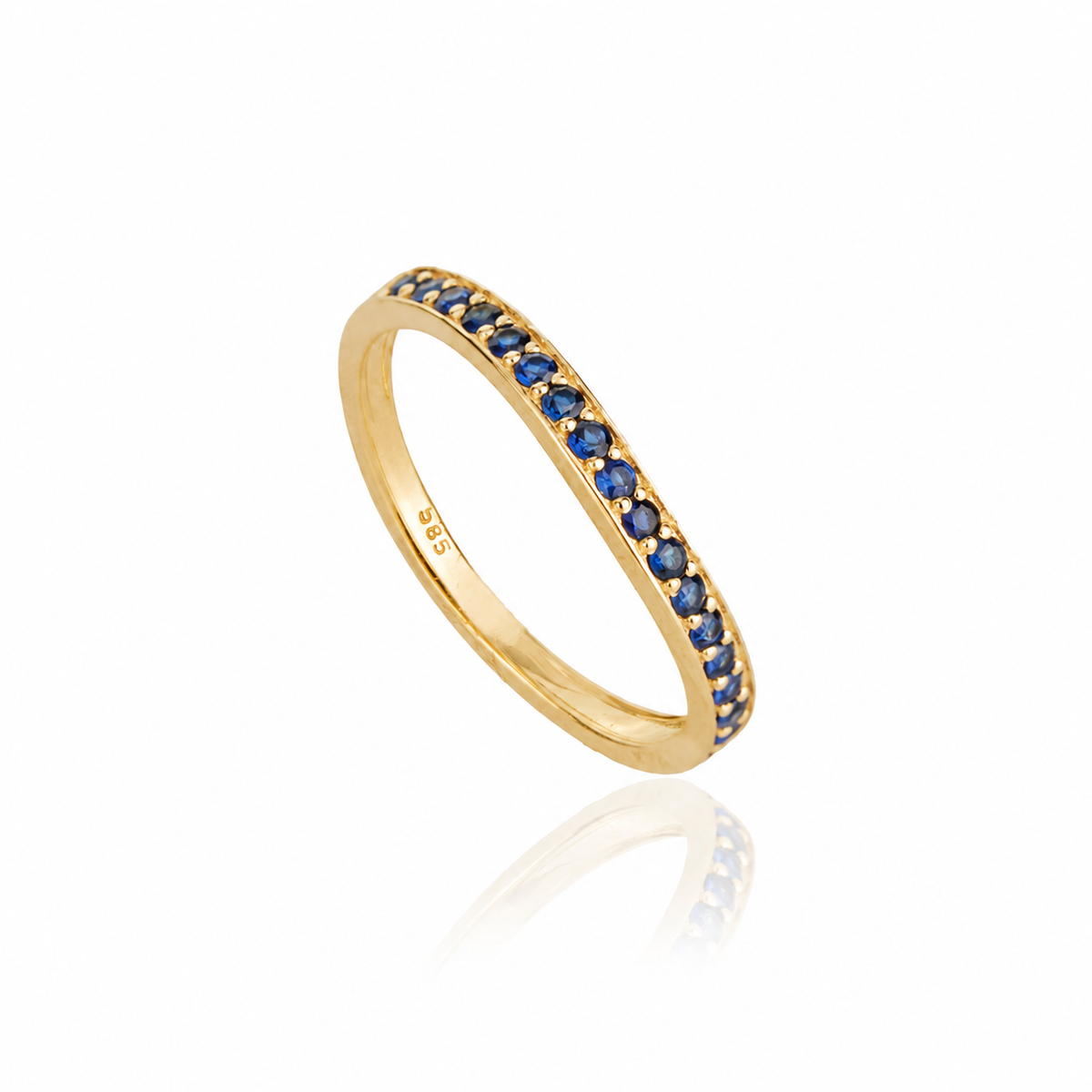 Blue Sapphire Wishbone Ring