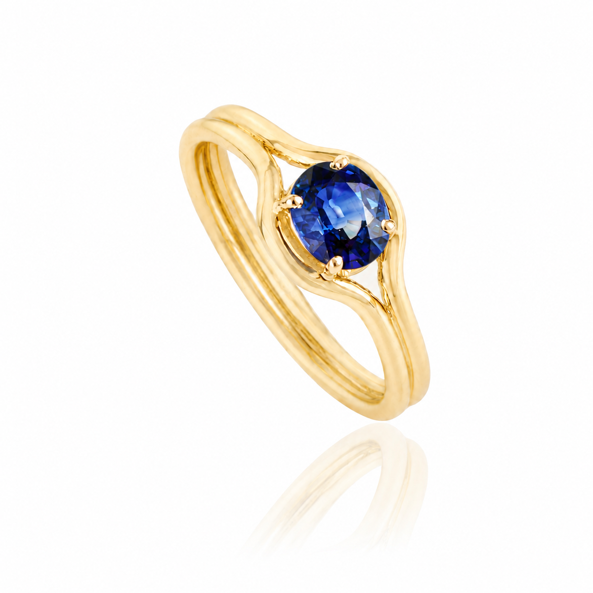 Blue Sapphire Solitaire Ring
