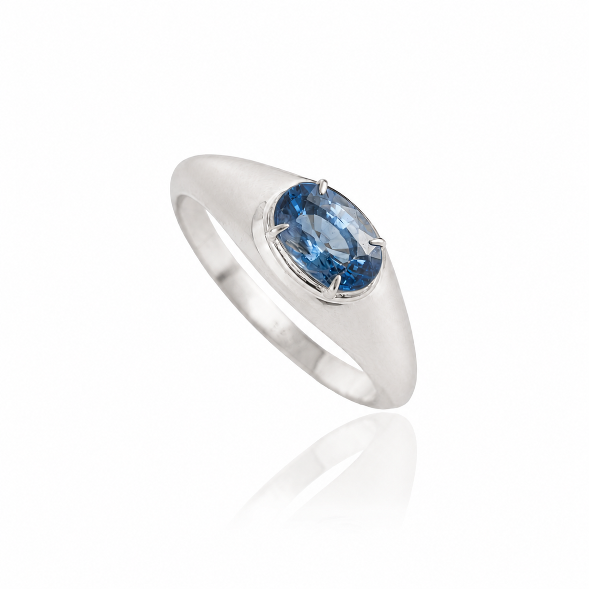 Blue Sapphire Signet Ring