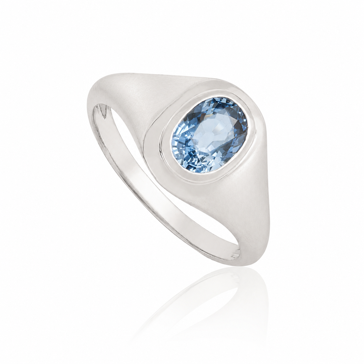 Blue Sapphire Signet Ring