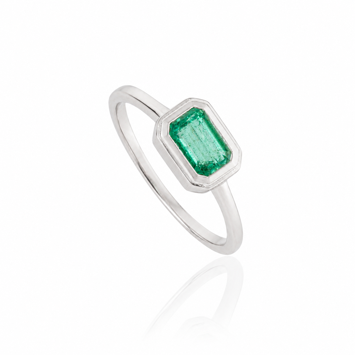 Emerald Bezel Ring