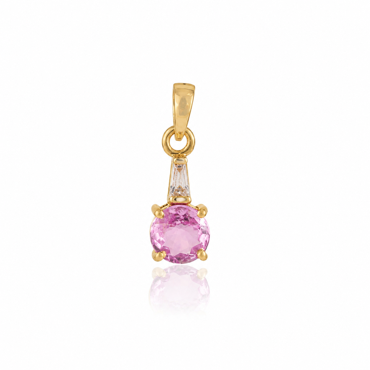 Pink Sapphire & Diamond Pendant