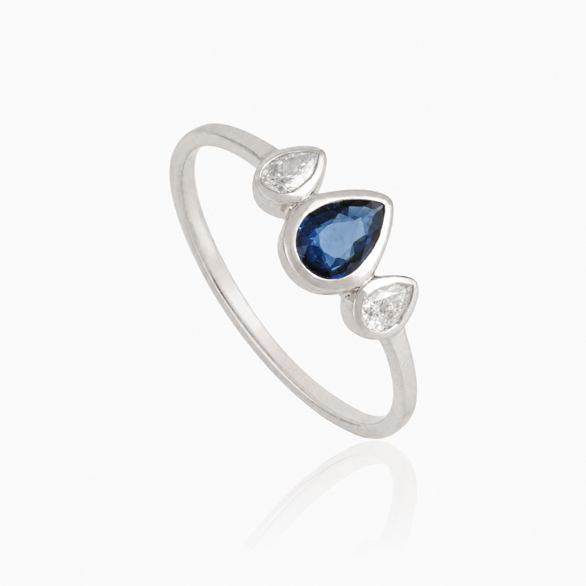 Blue Sapphire Diamond Ring