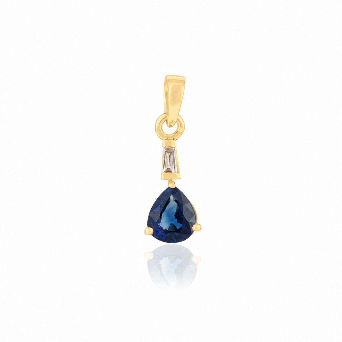 Blue Sapphire Diamond Pendant