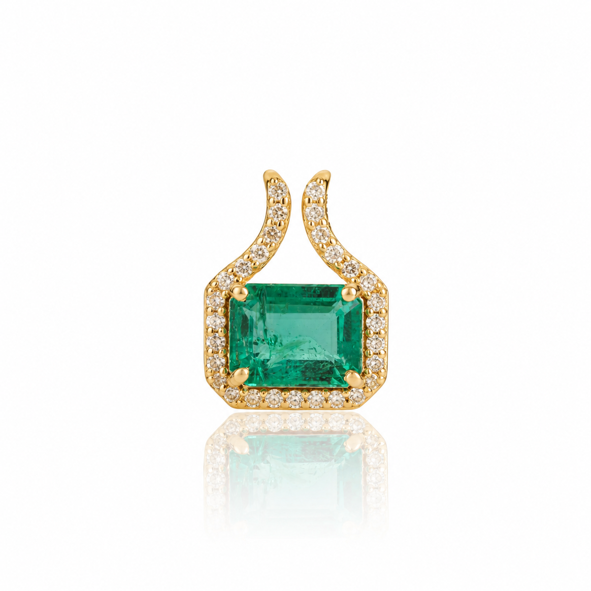Emerald Diamond Pendant