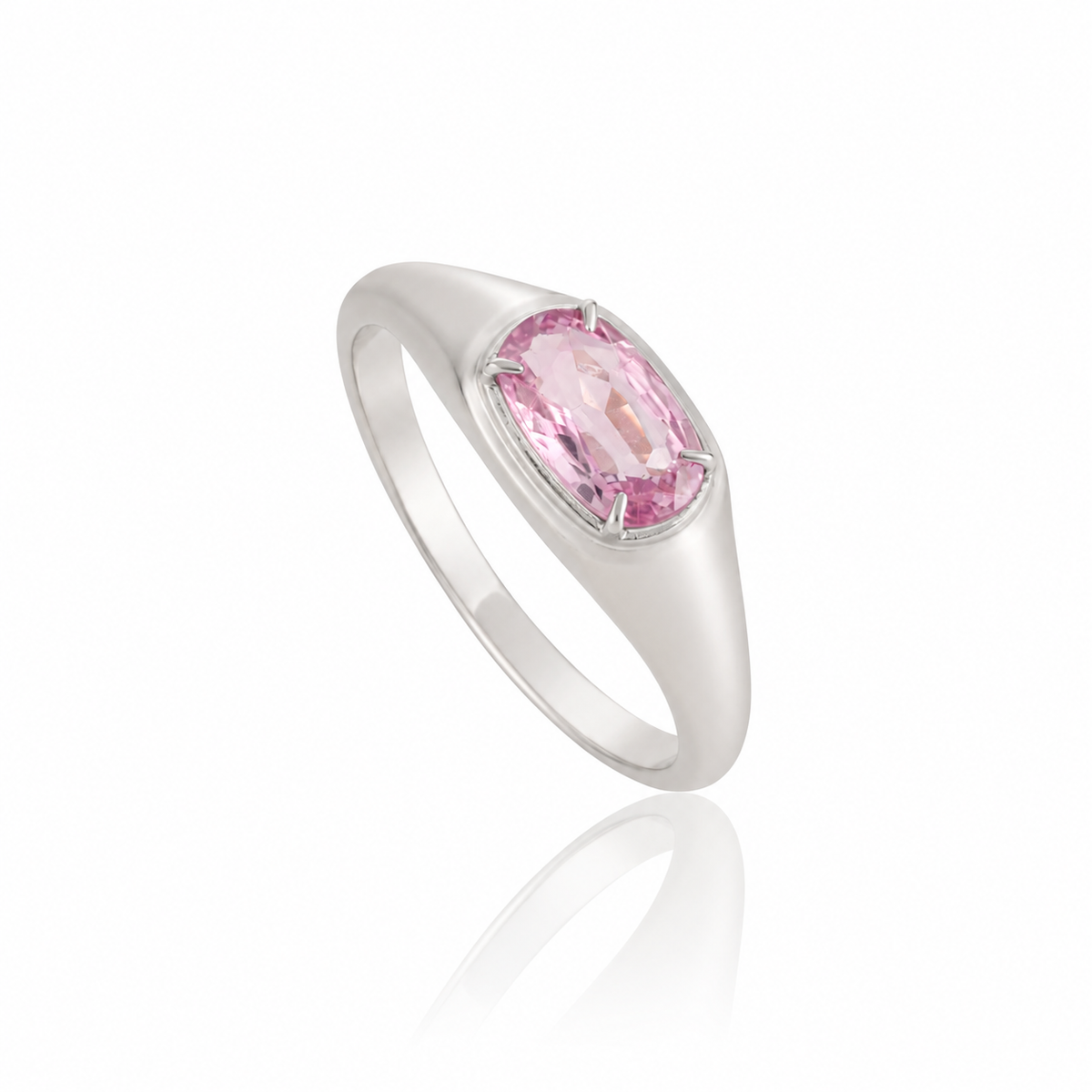 Pink Sapphire Signet Ring