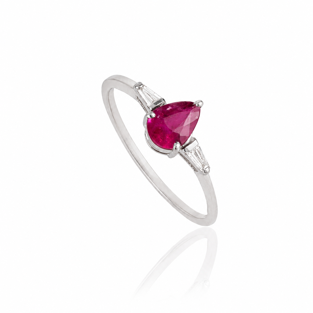 Ruby Pear Shaped Ring