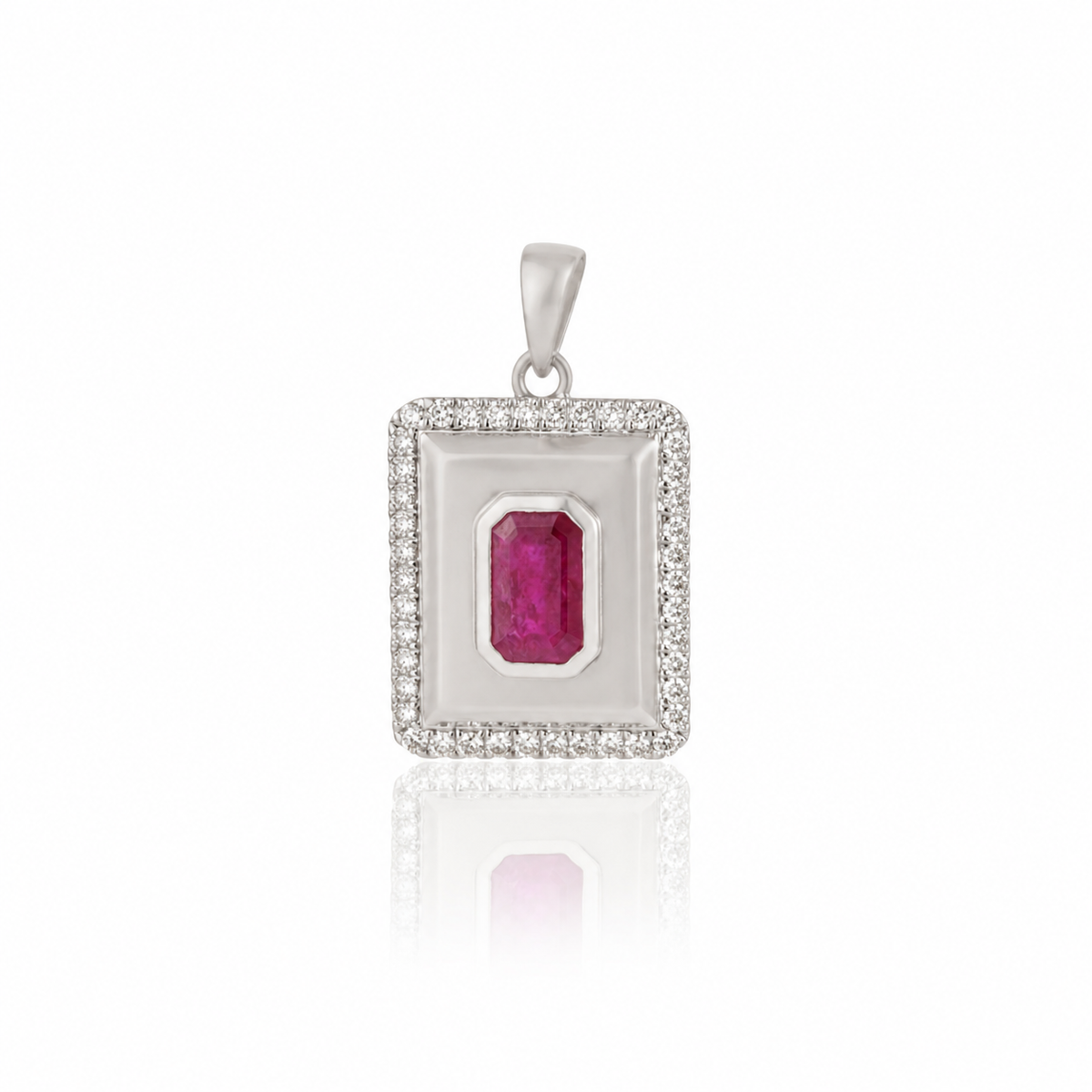 Ruby Diamond Gold Pendant