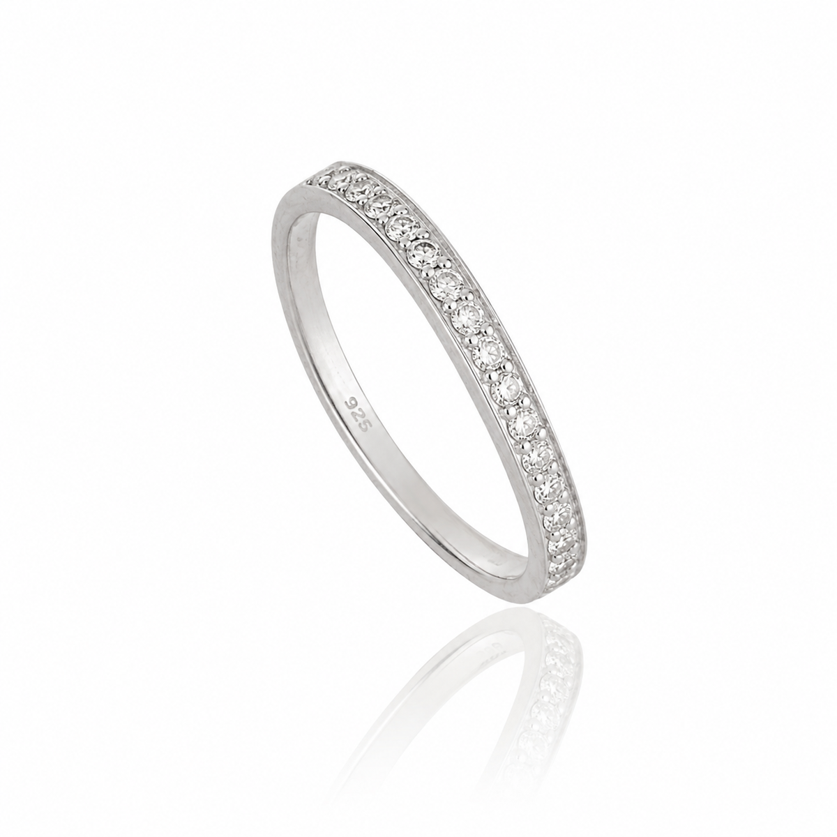 Curved Diamond Wedding Band