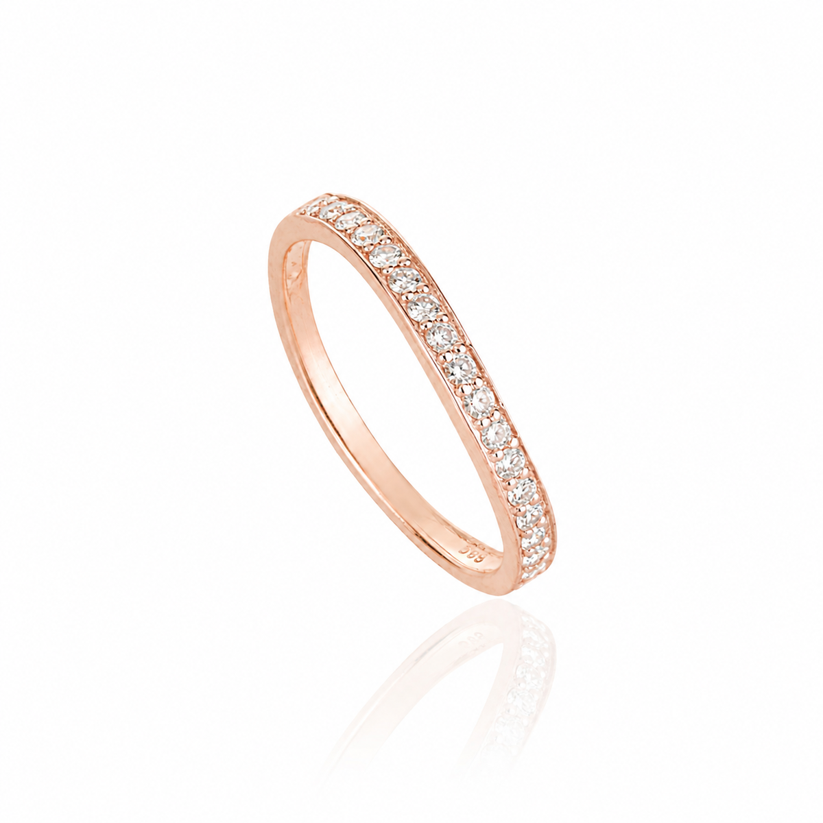 Curved Diamond Wedding Band