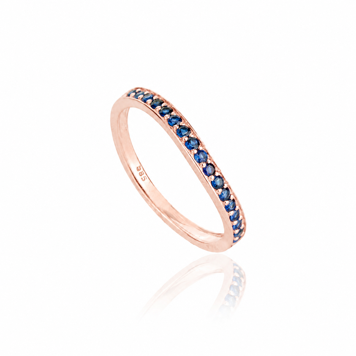 Blue Sapphire Wishbone Ring