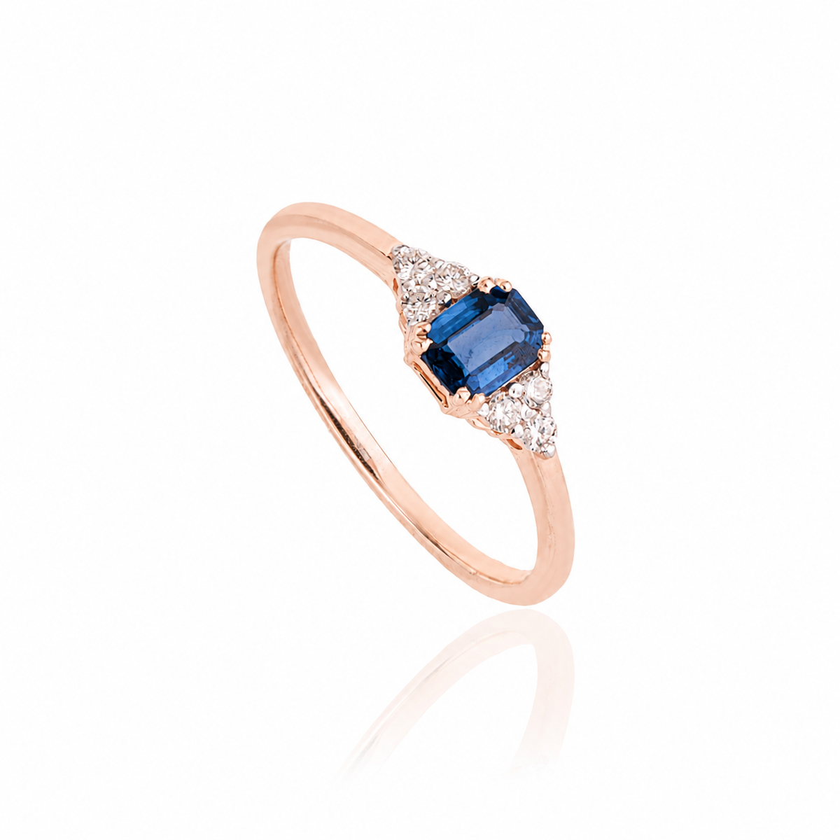 Blue Sapphire Diamond Ring