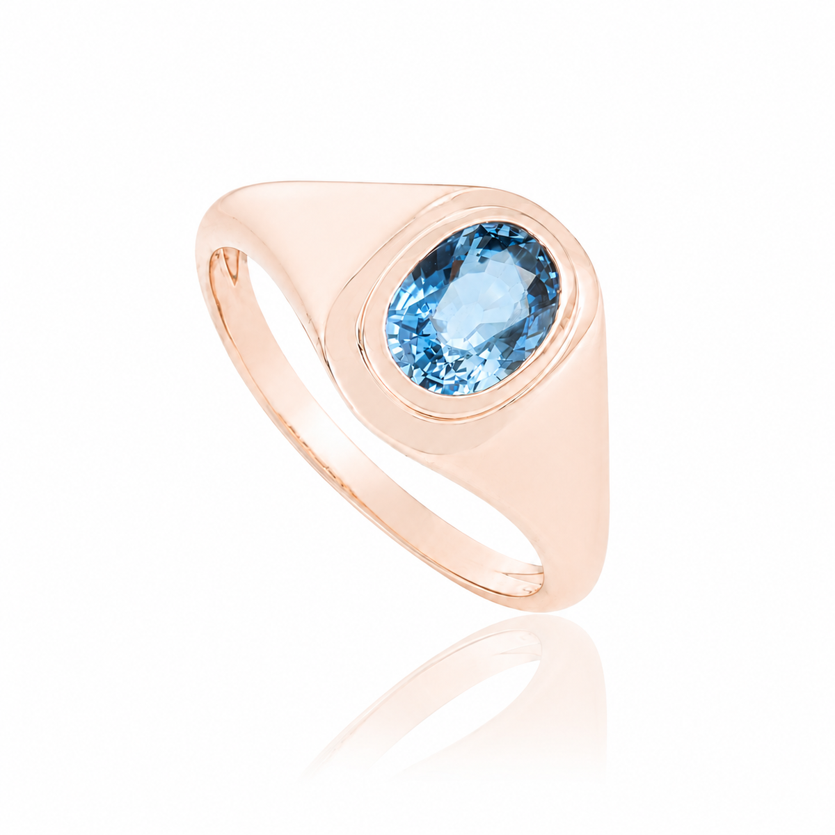 Blue Sapphire Signet Ring