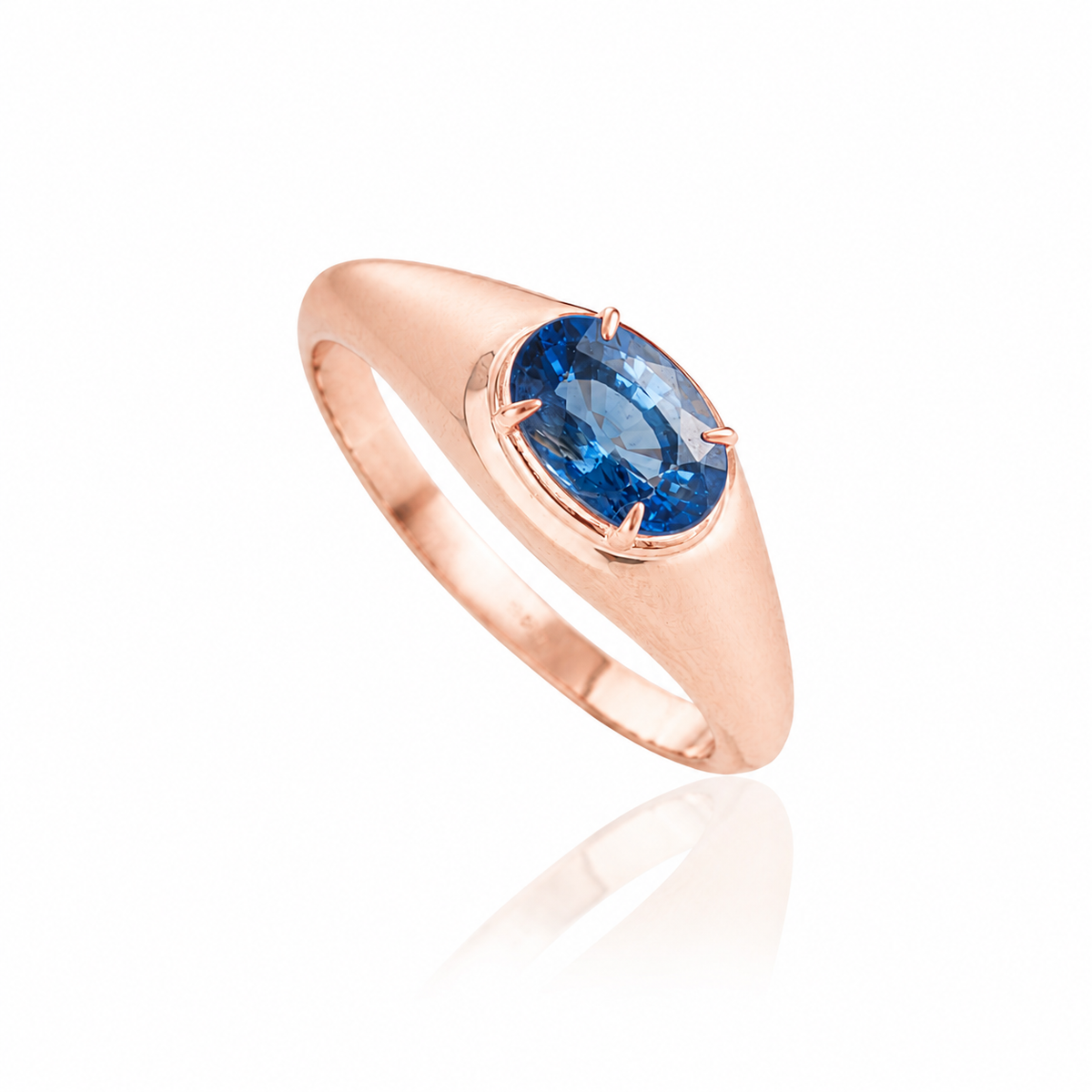 Blue Sapphire Signet Ring