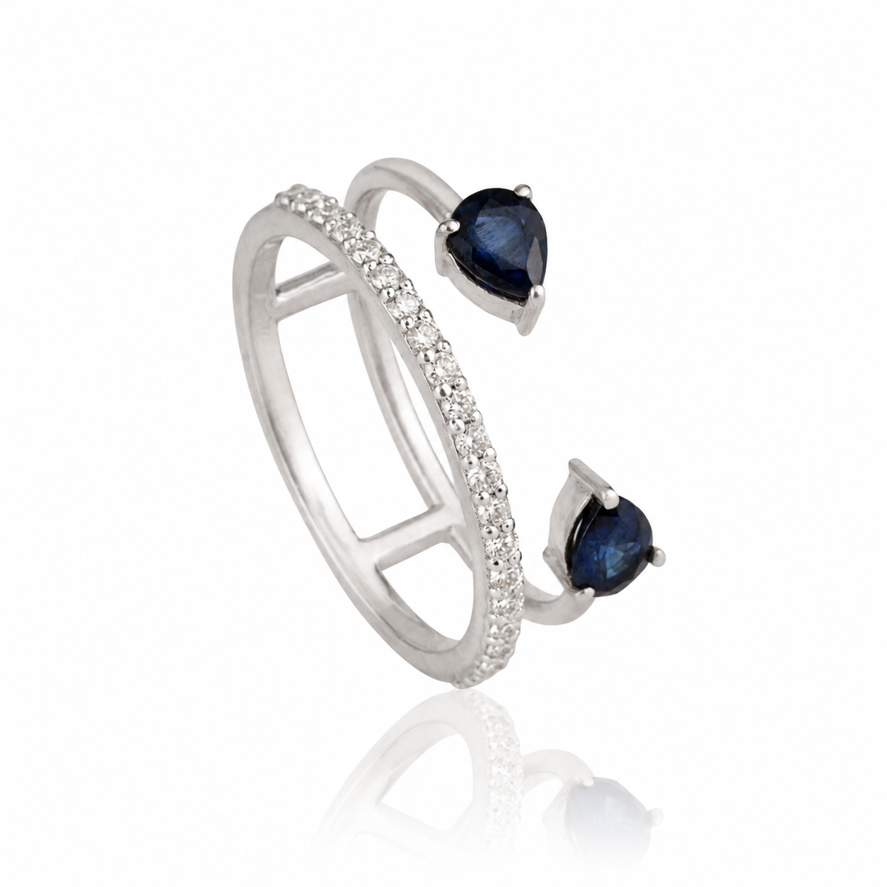Blue Sapphire Open Ring