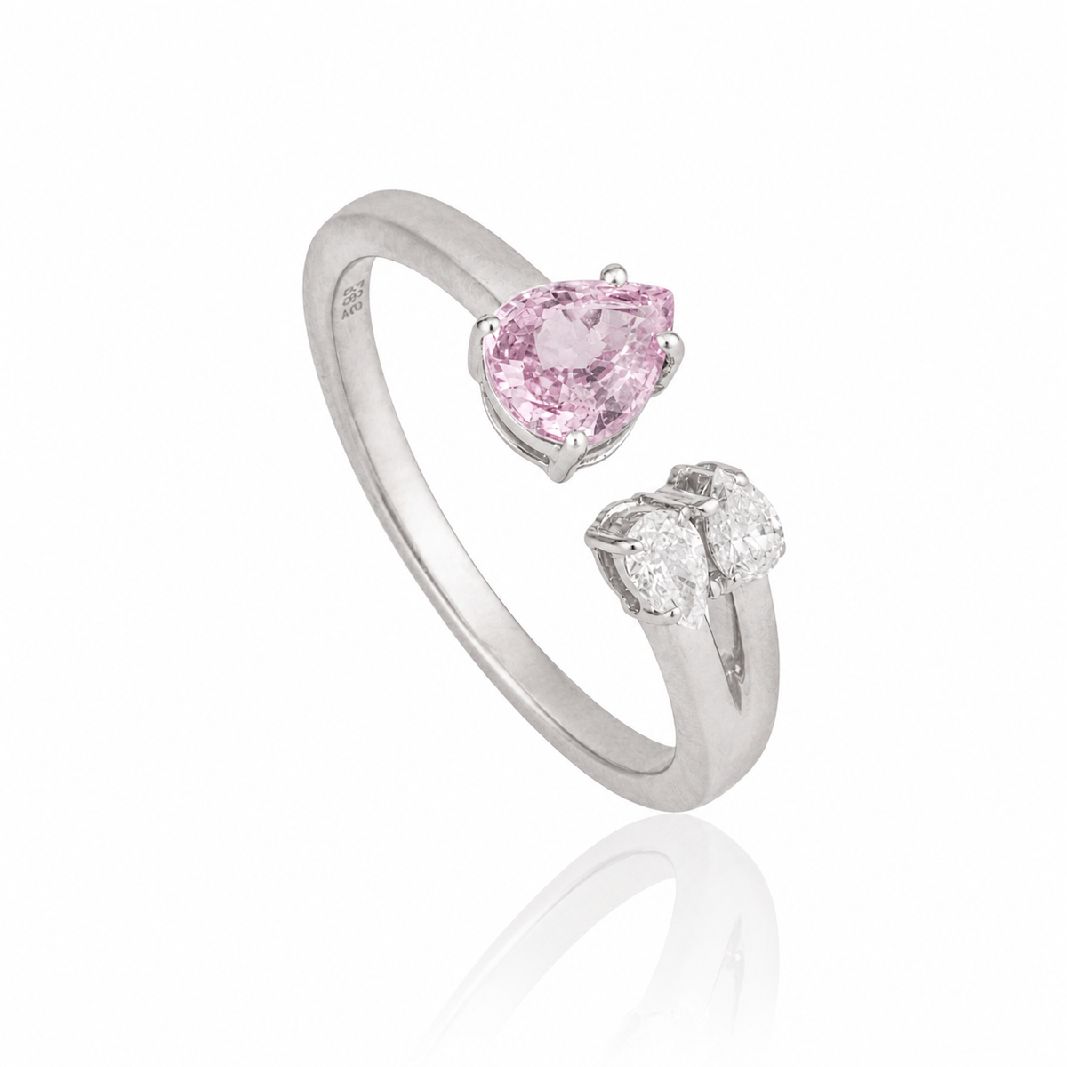 Pink Sapphire Toi et Moi Ring