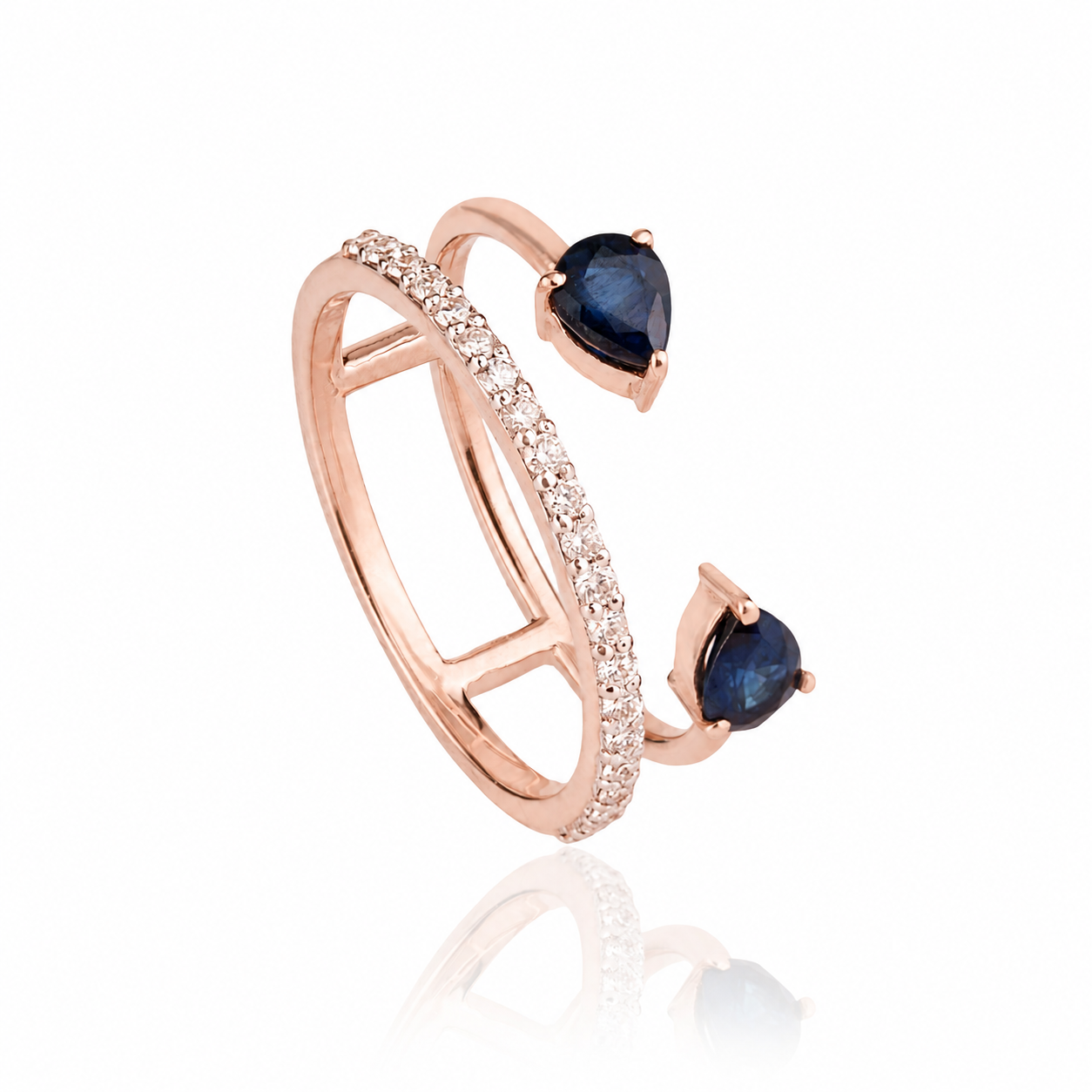 Blue Sapphire Open Ring