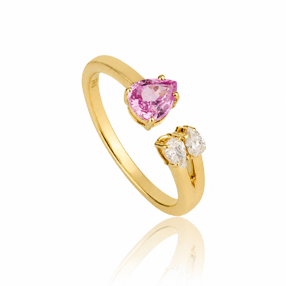 Pink Sapphire Toi et Moi Ring