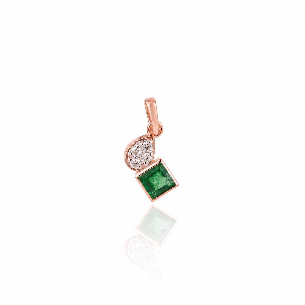 Emerald & Diamond Drop Pendant