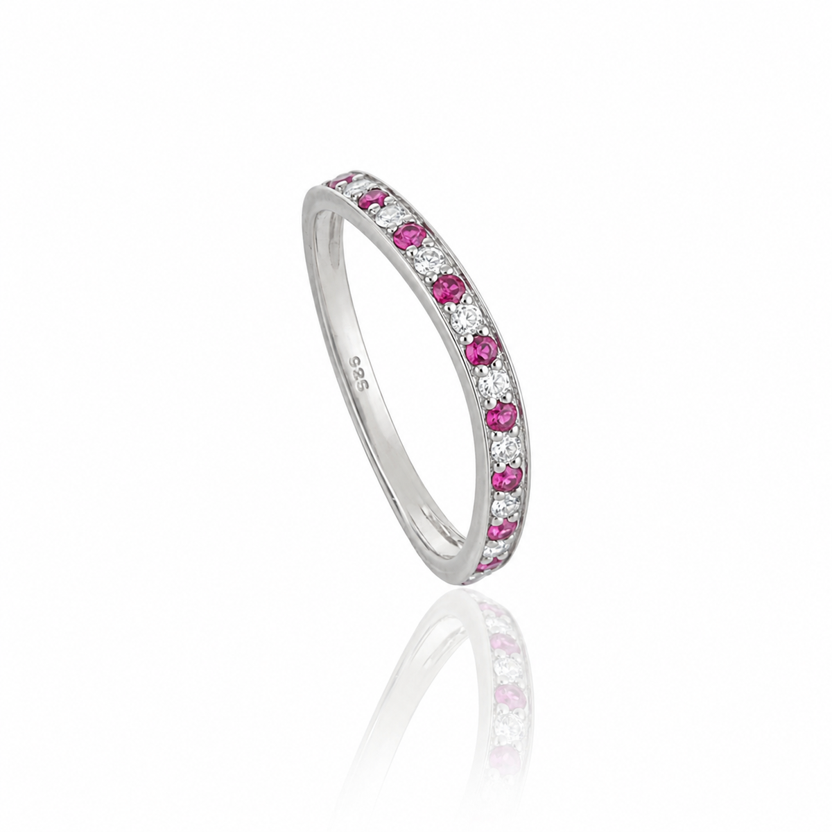 Ruby Diamond Eternity Band