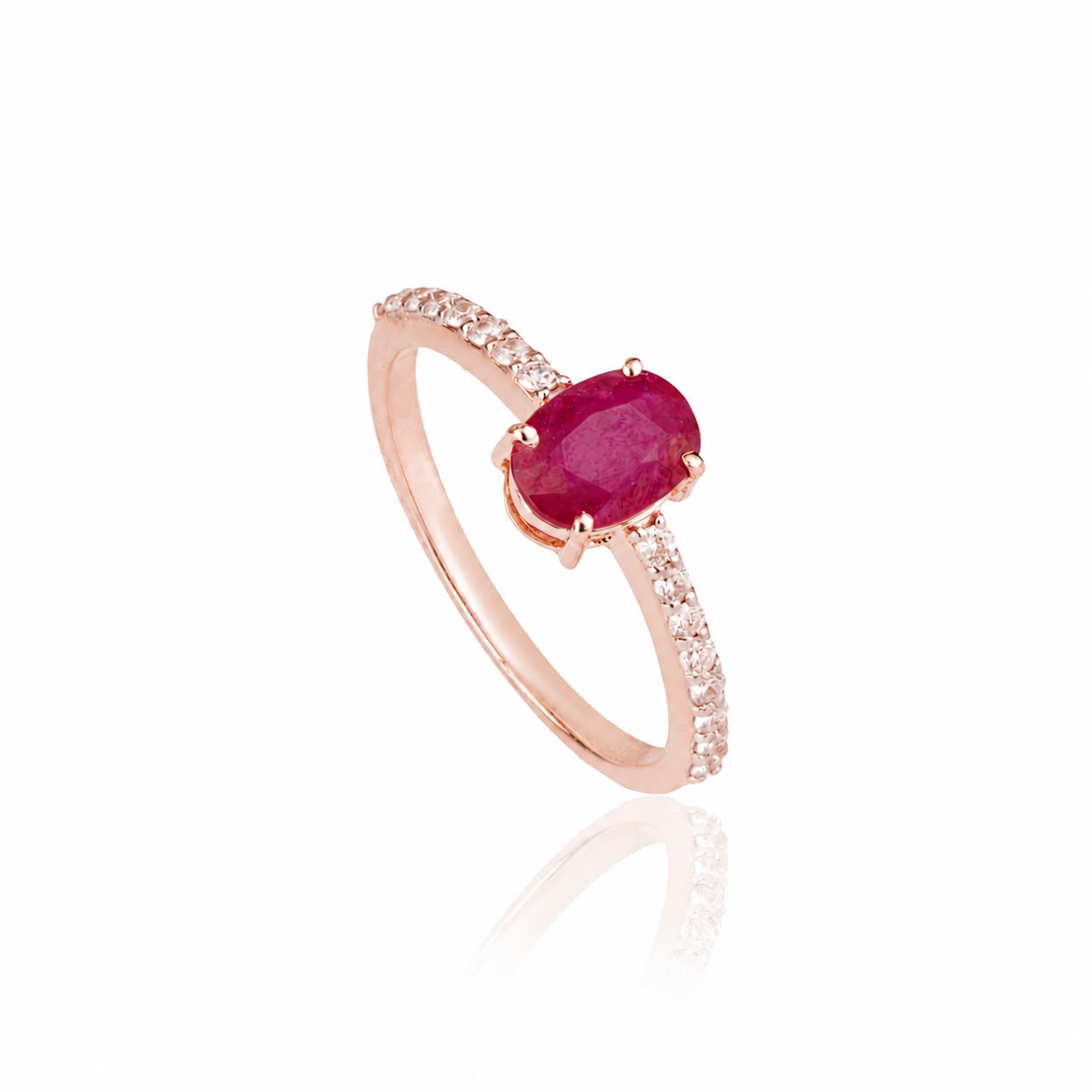 Natural Ruby Diamond Ring