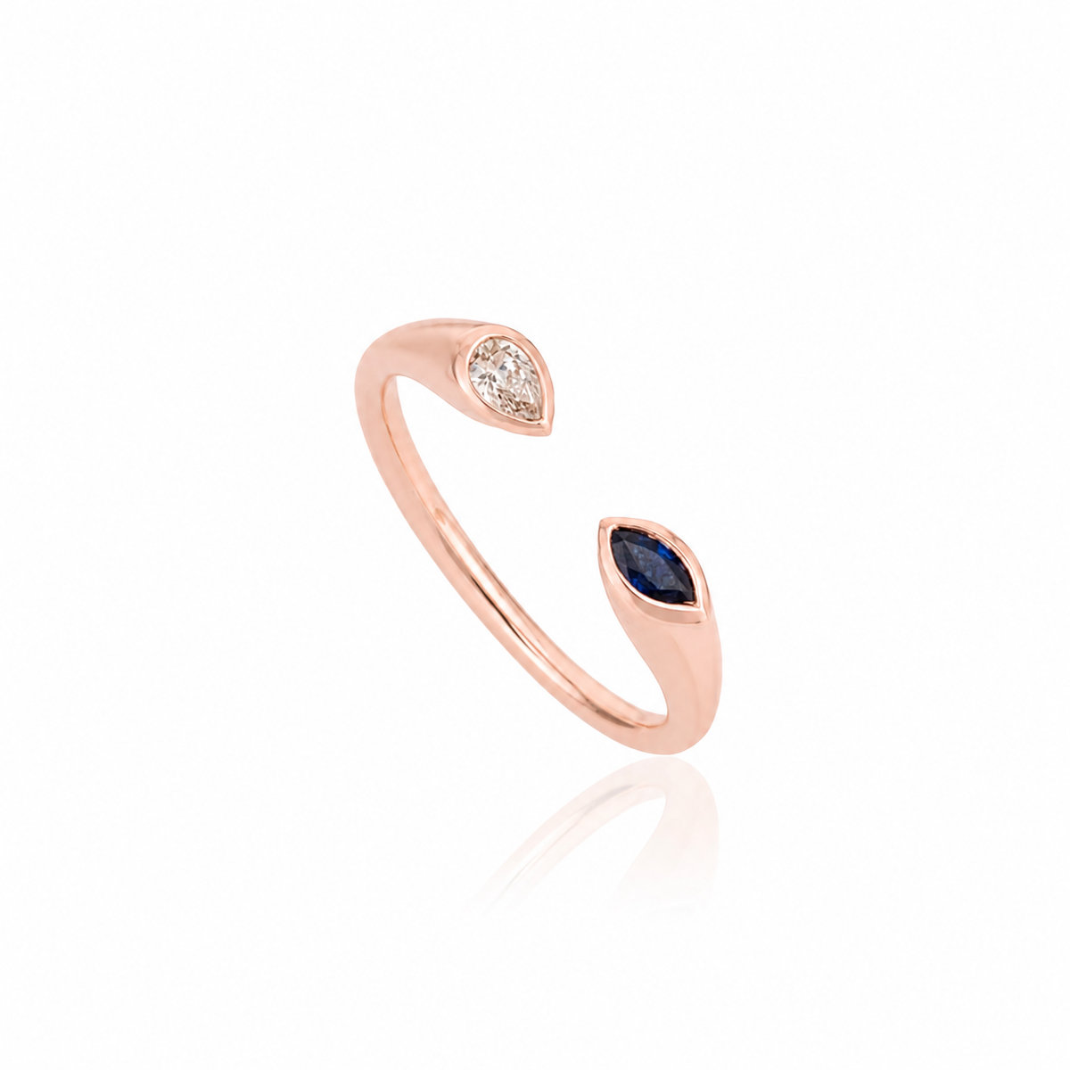 Blue Sapphire Diamond Ring