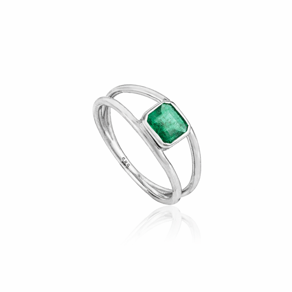 Emerald Double Band Ring