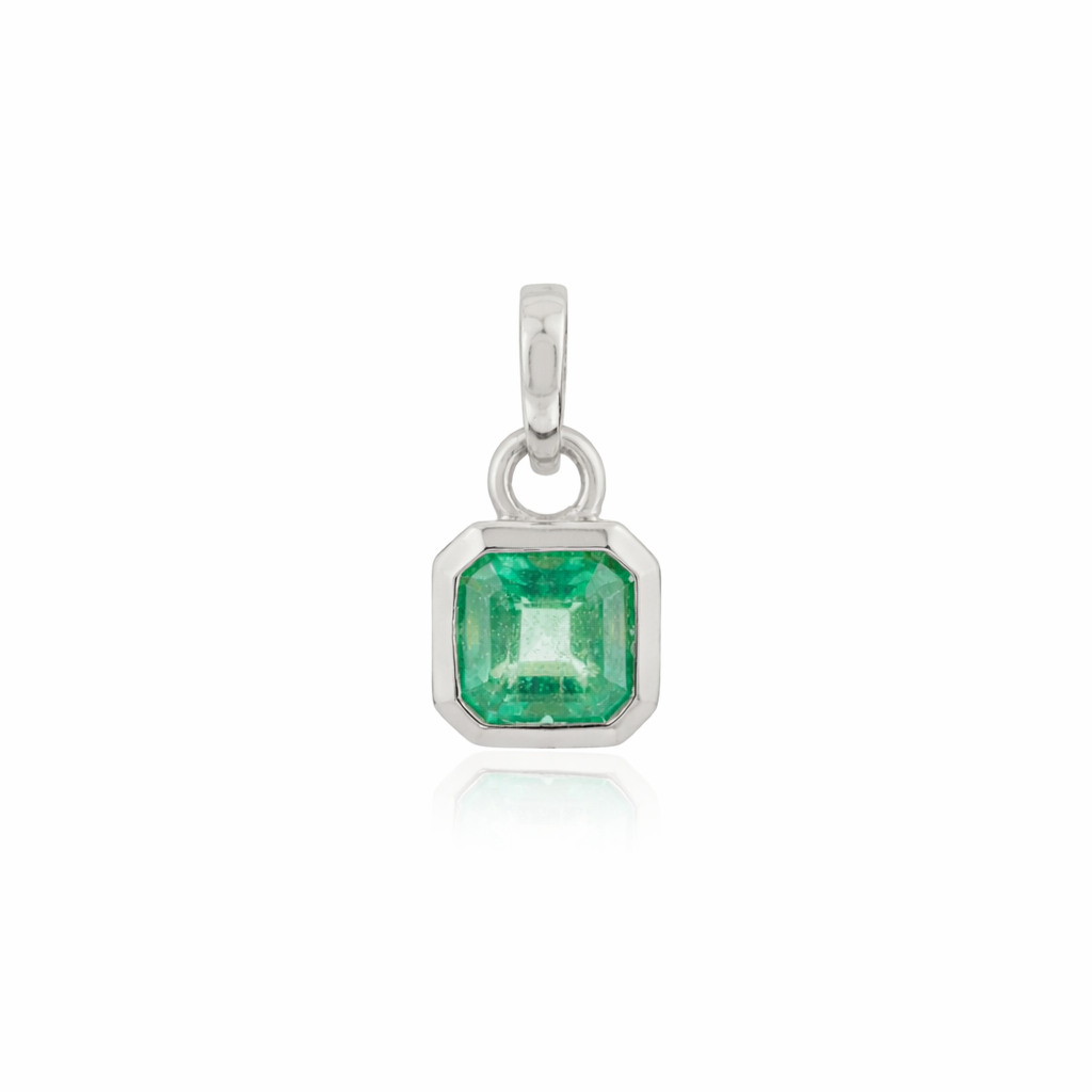 Emerald Bezel Set Pendant