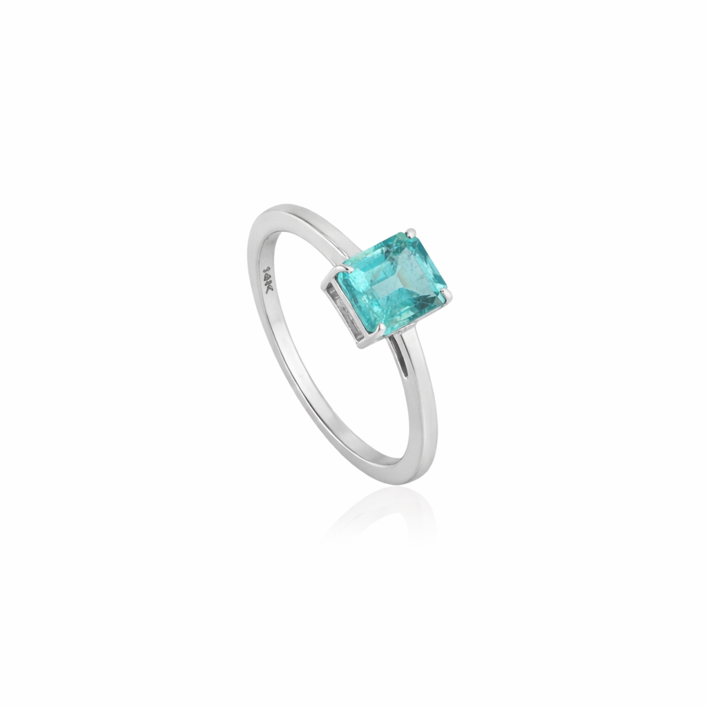 Square Emerald-Cut Emerald Ring
