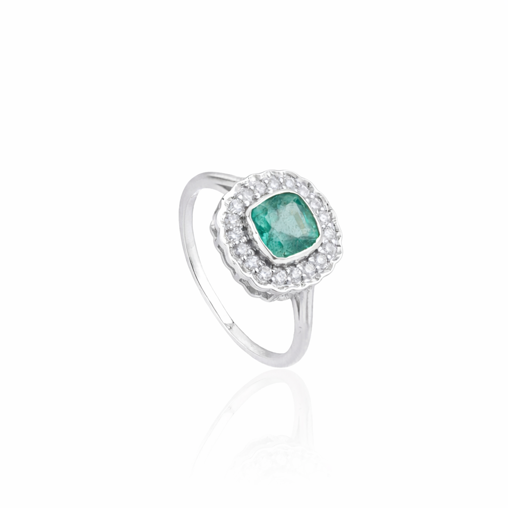 Emerald Diamond Statment Ring