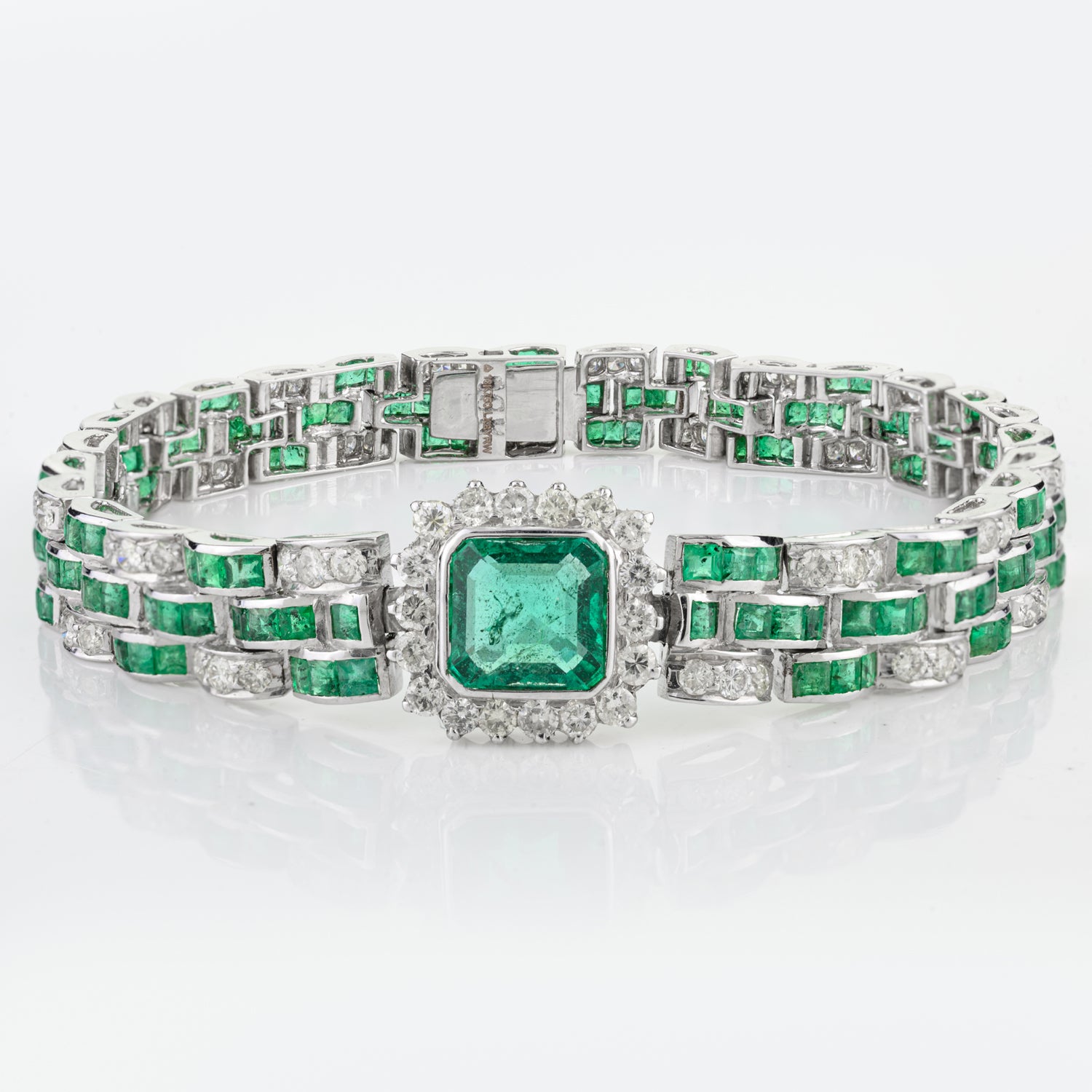 Emerald & Diamond Bangle Bracelet