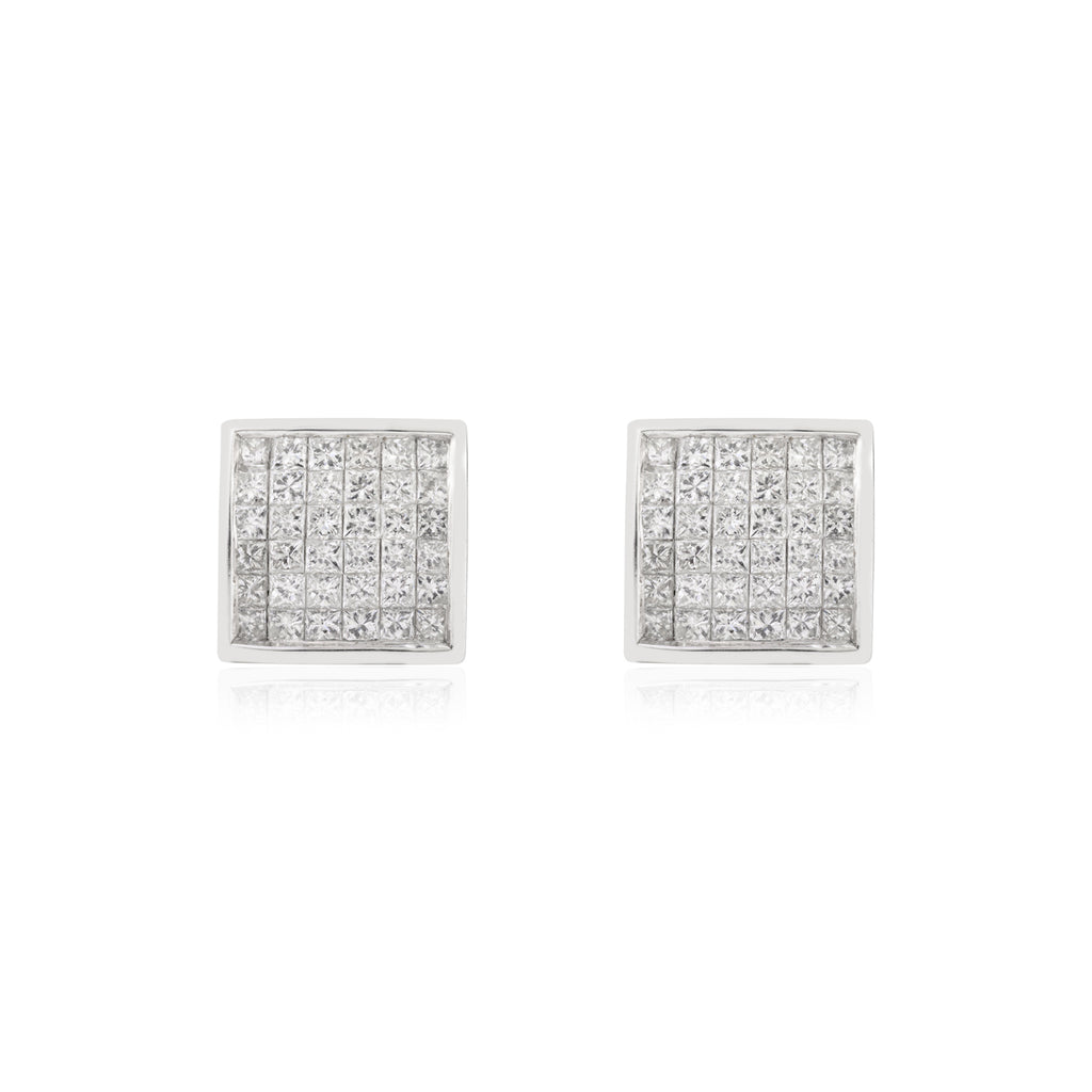 Diamond 18K Gold Stud Earring
