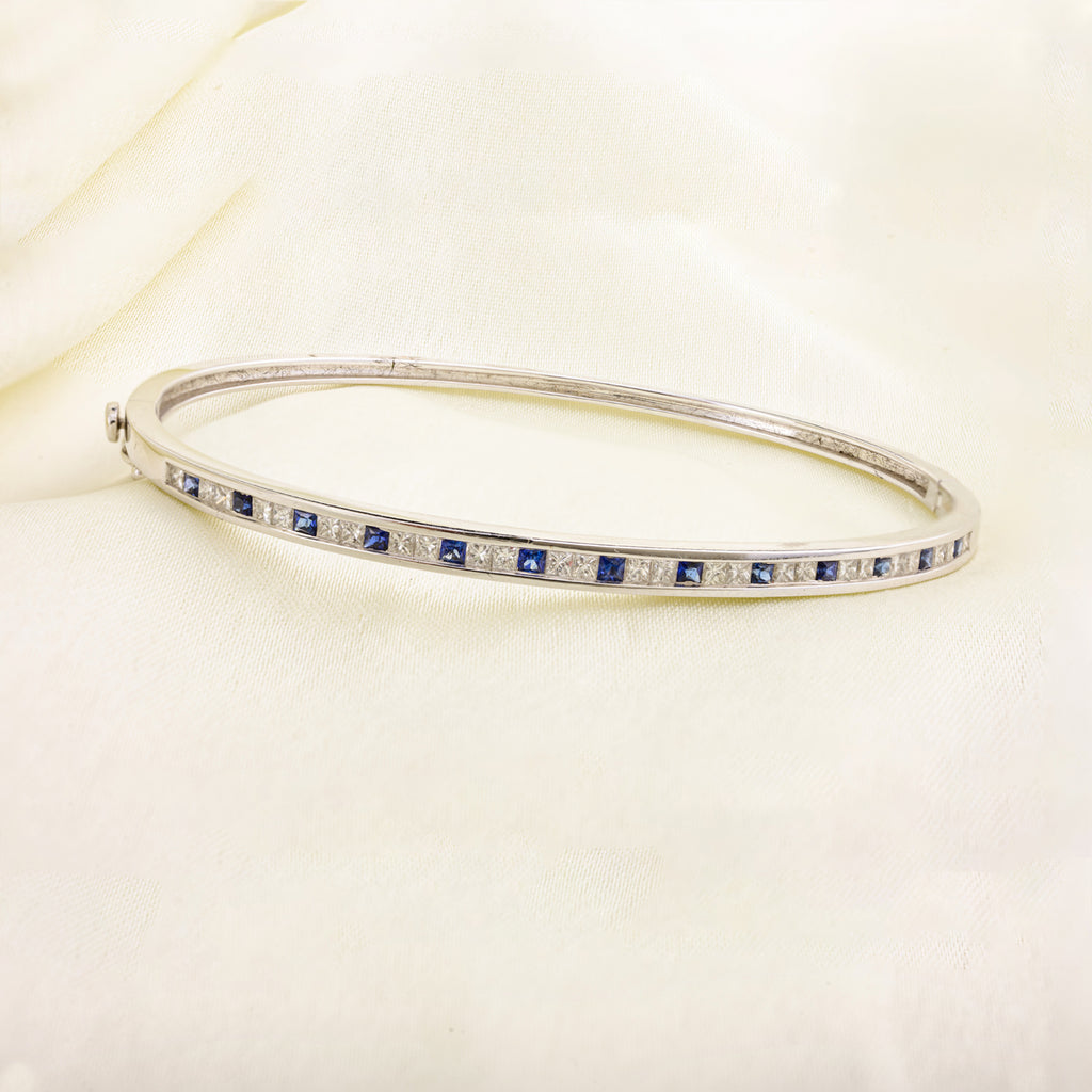 Diamond Sapphire Bangle / Bracelet