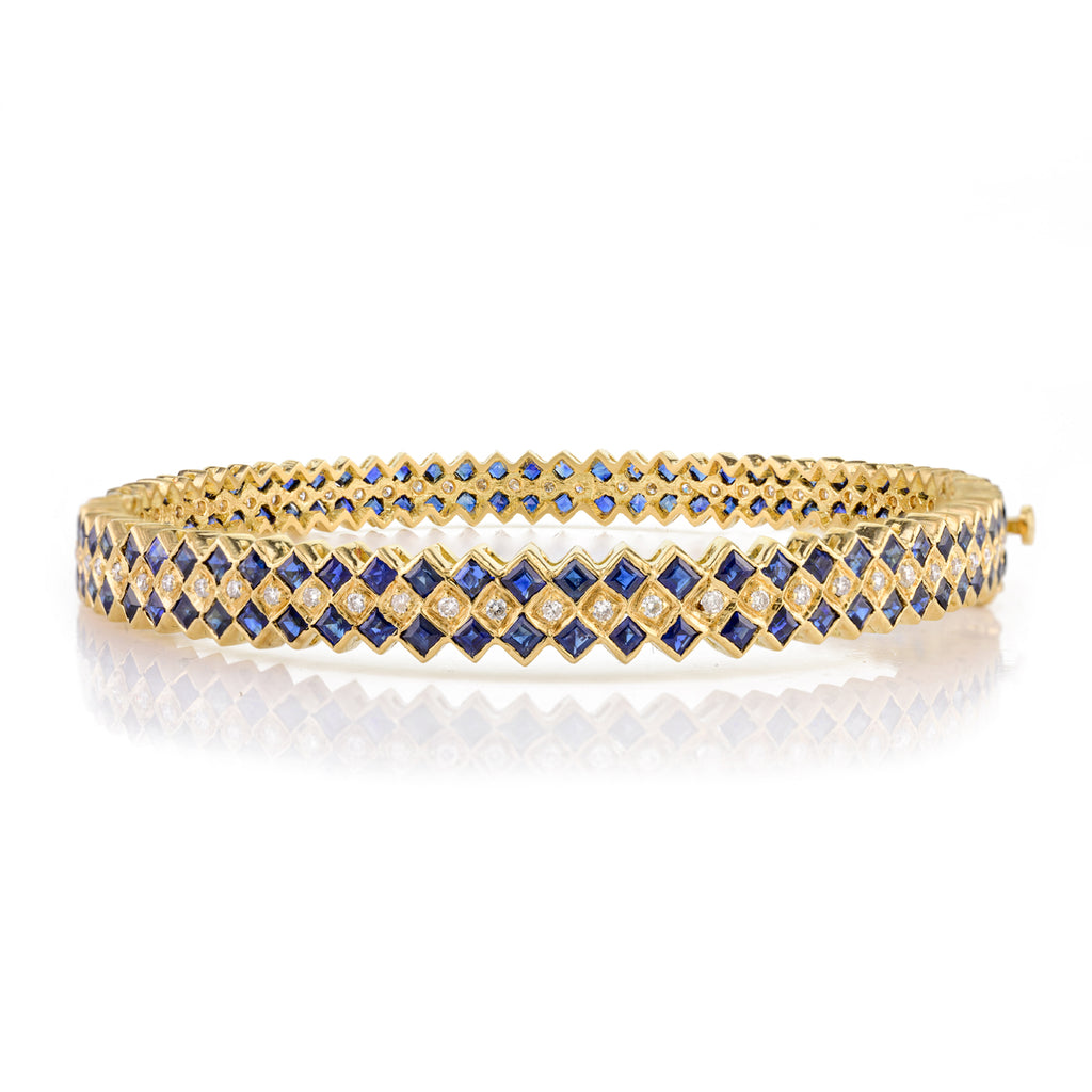 Diamond & Sapphire 18K Gold Bracelet