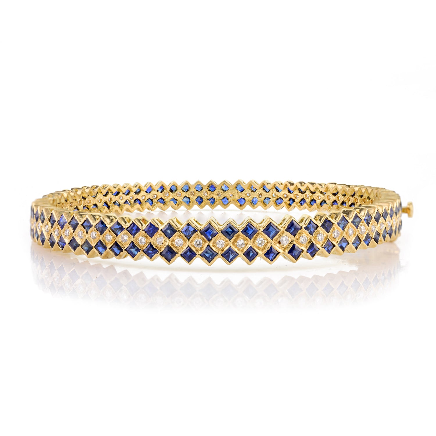 Diamond & Sapphire 18K Gold Bracelet