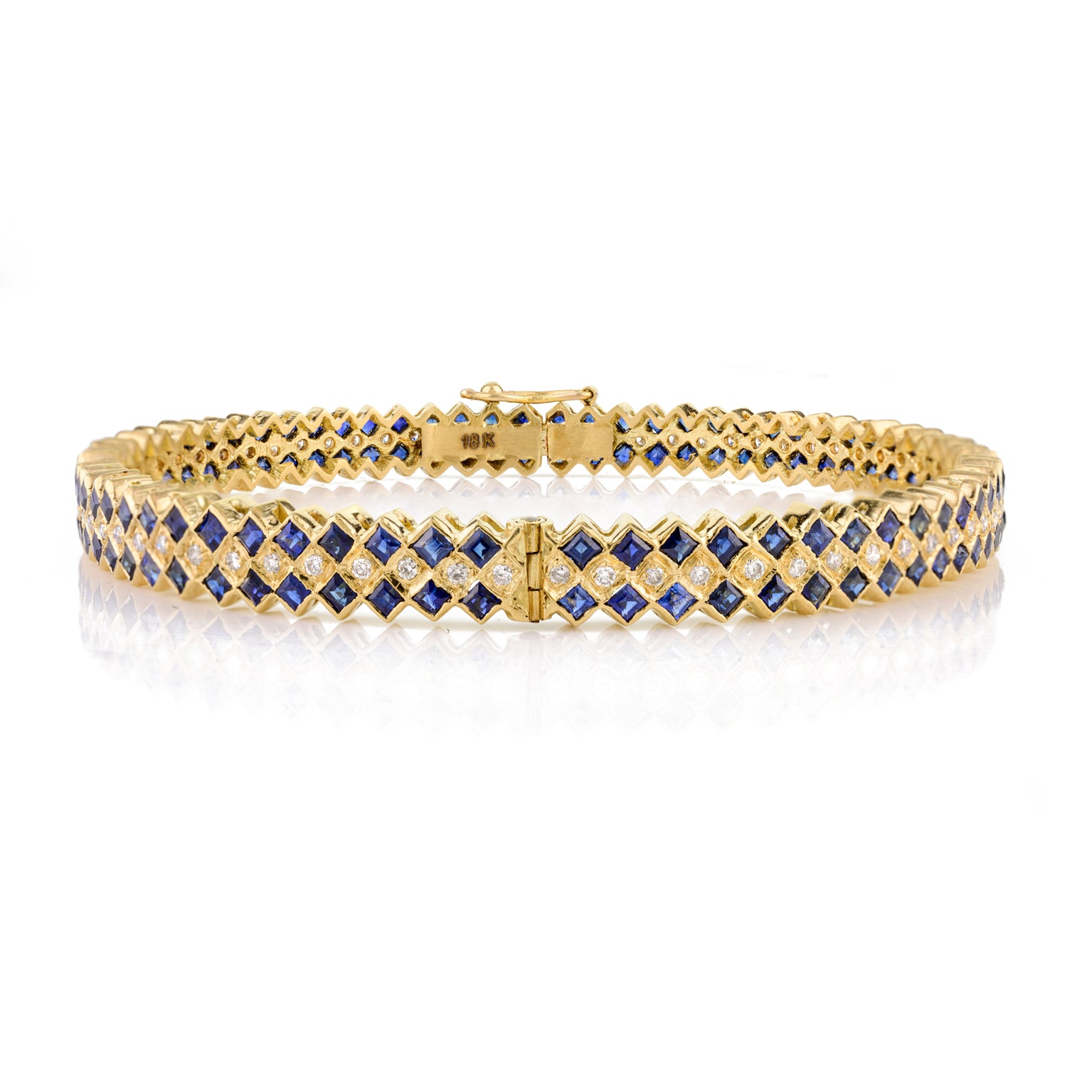 Diamond & Sapphire 18K Gold Bracelet