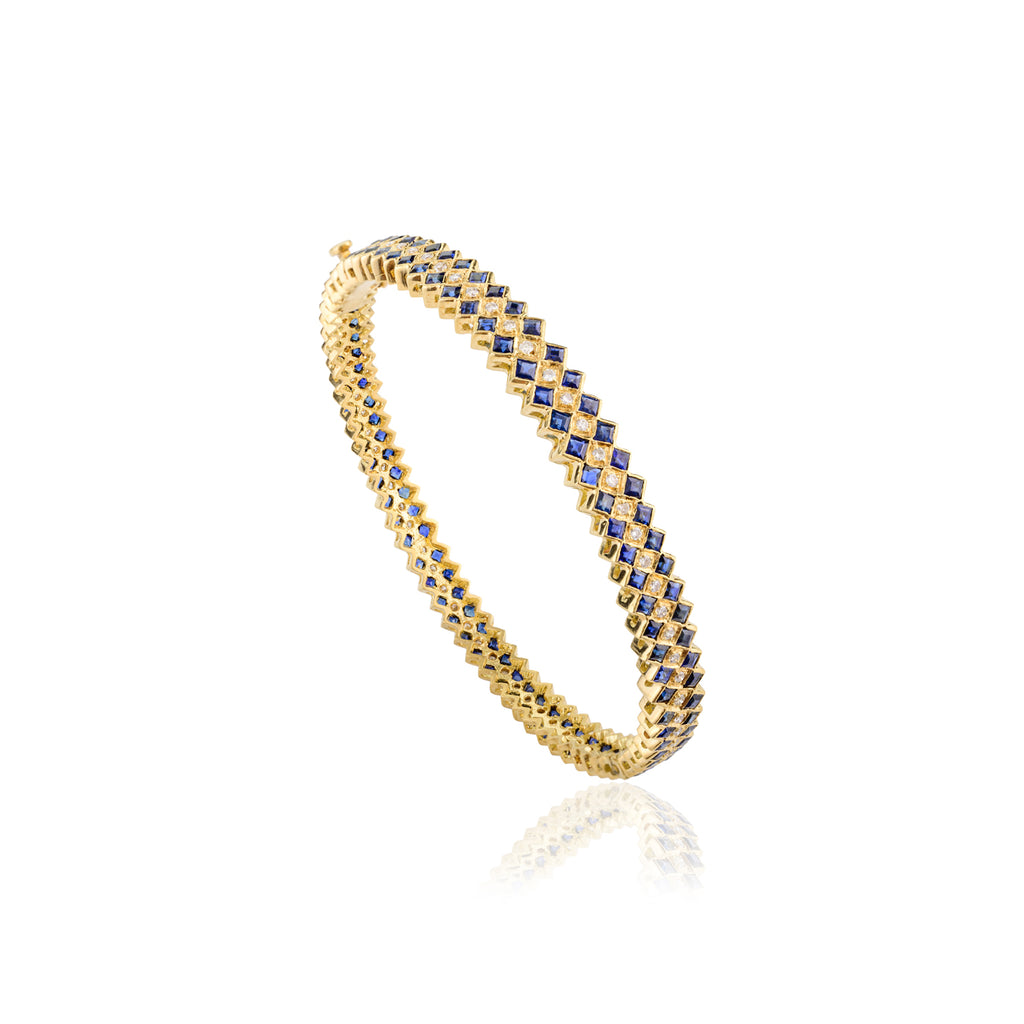 Diamond & Sapphire 18K Gold Bracelet