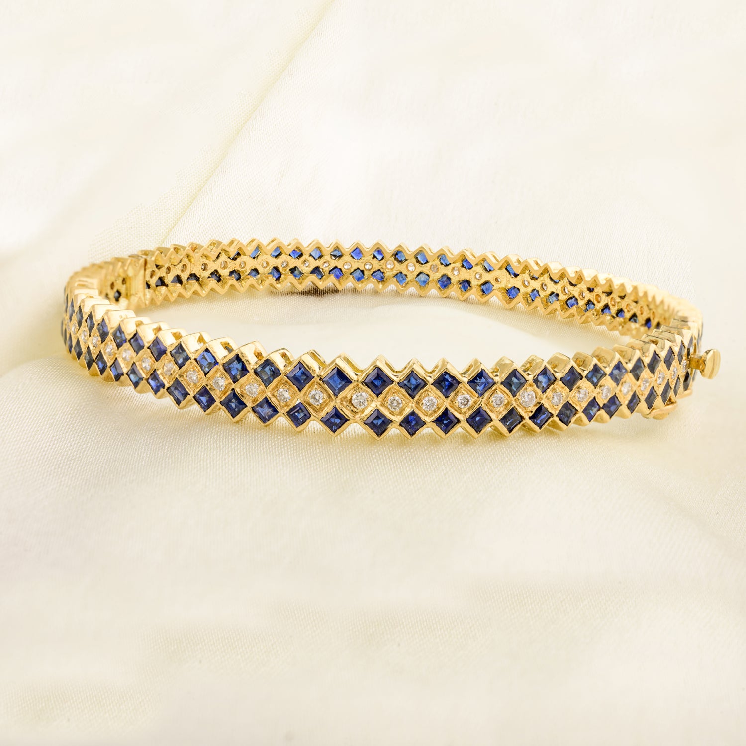 Diamond & Sapphire 18K Gold Bracelet